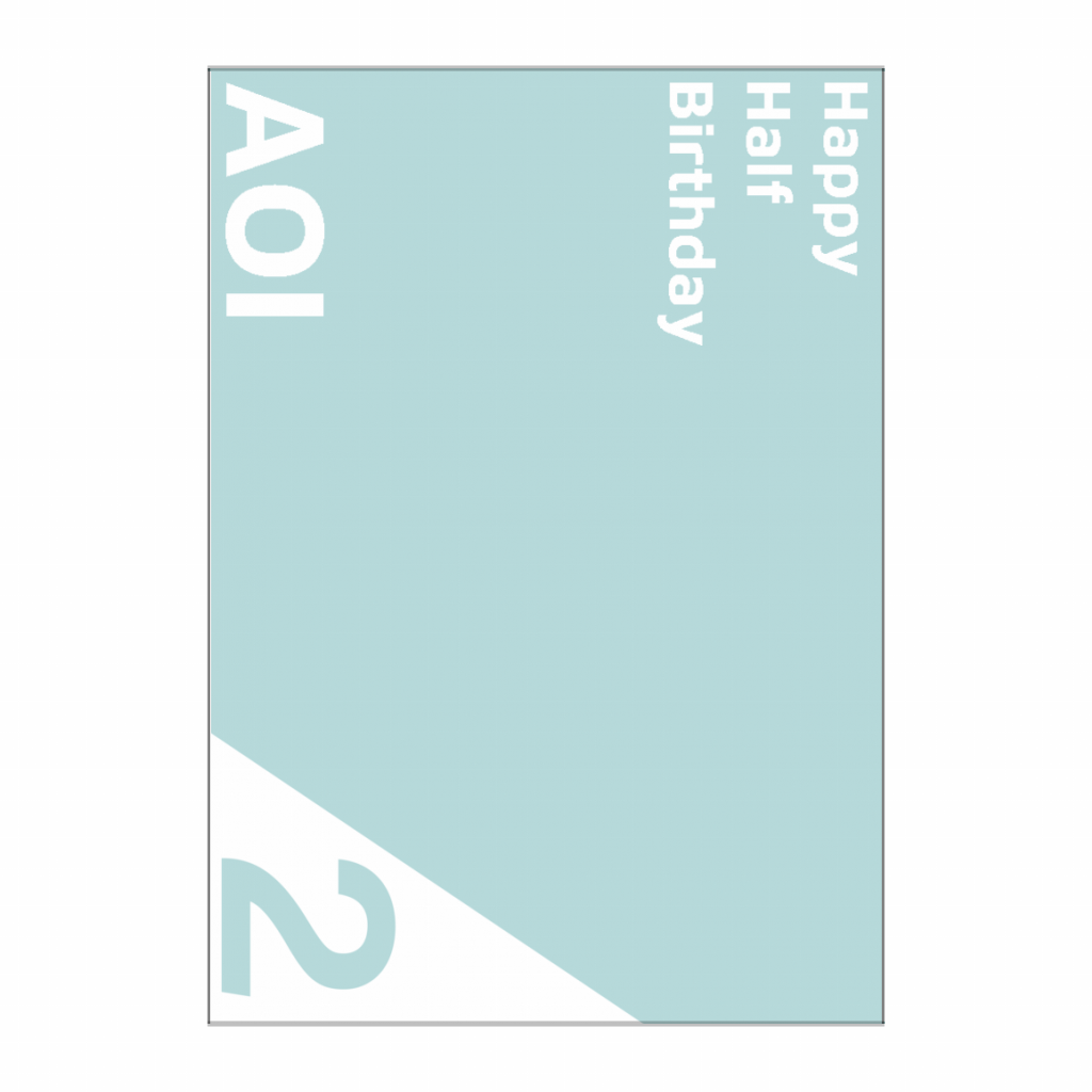 A1 合成紙ポスター グレイッシュブルーのシンプルな名入れ写真背景用A1